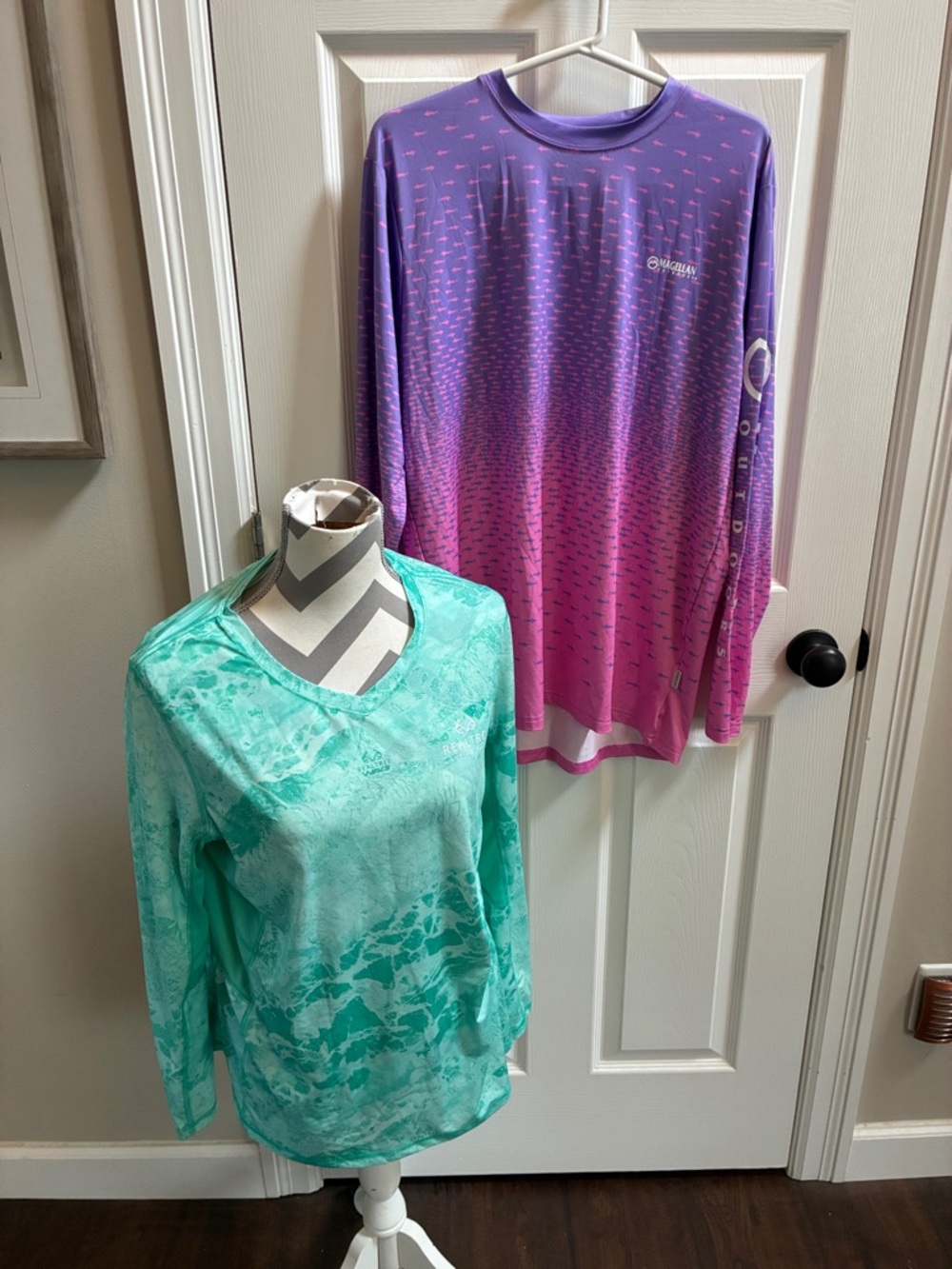 Magellan Outdoors and Real Tree Ladies fishing shirts- both large